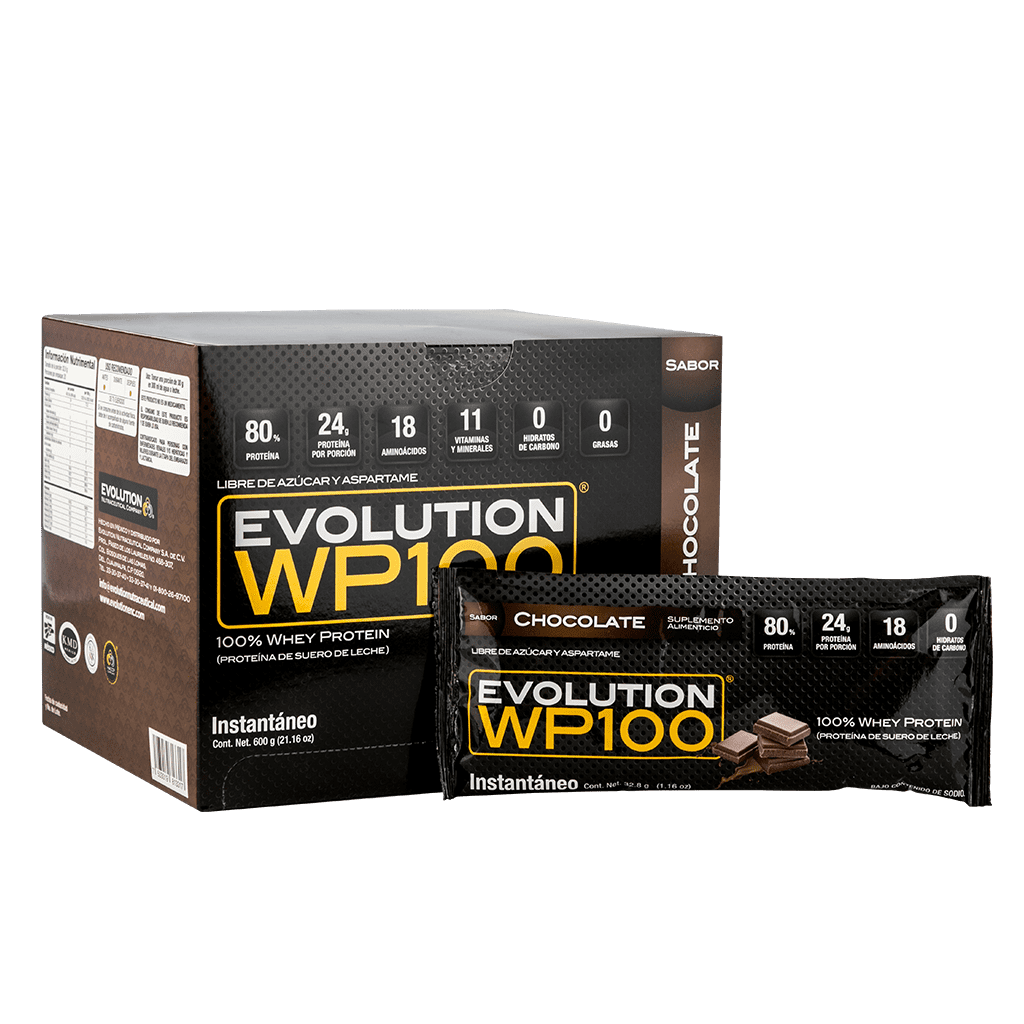 WP100 proteína de suero de leche Caja 20 sobres Evolution