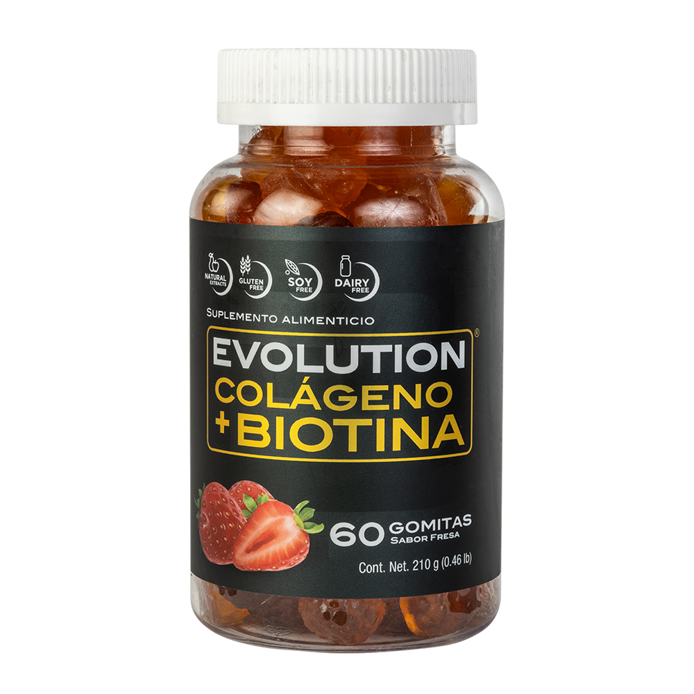 Colágeno + Biotina sabor fresa 60 gomitas