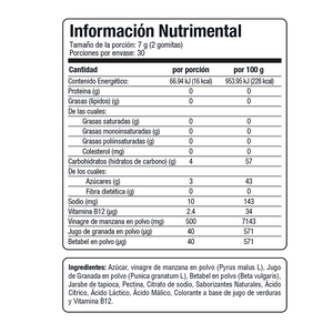 Vinagre de manzana 60 gomitas