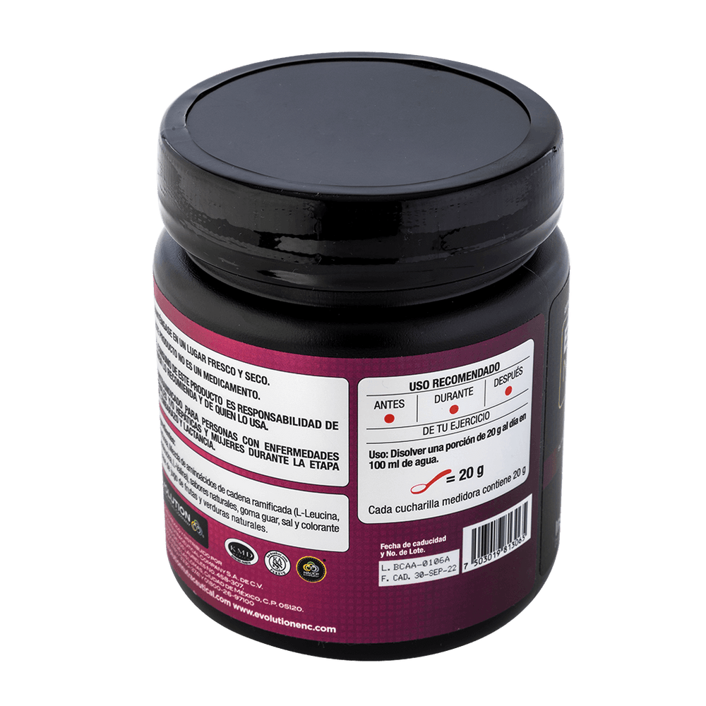 BCAA's aminoácidos Bote 500 gramos evolution