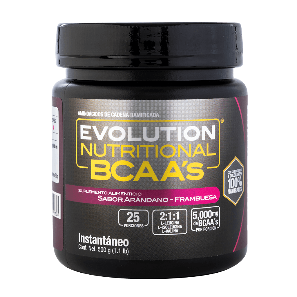 BCAA's aminoácidos Bote 500 gramos evolution