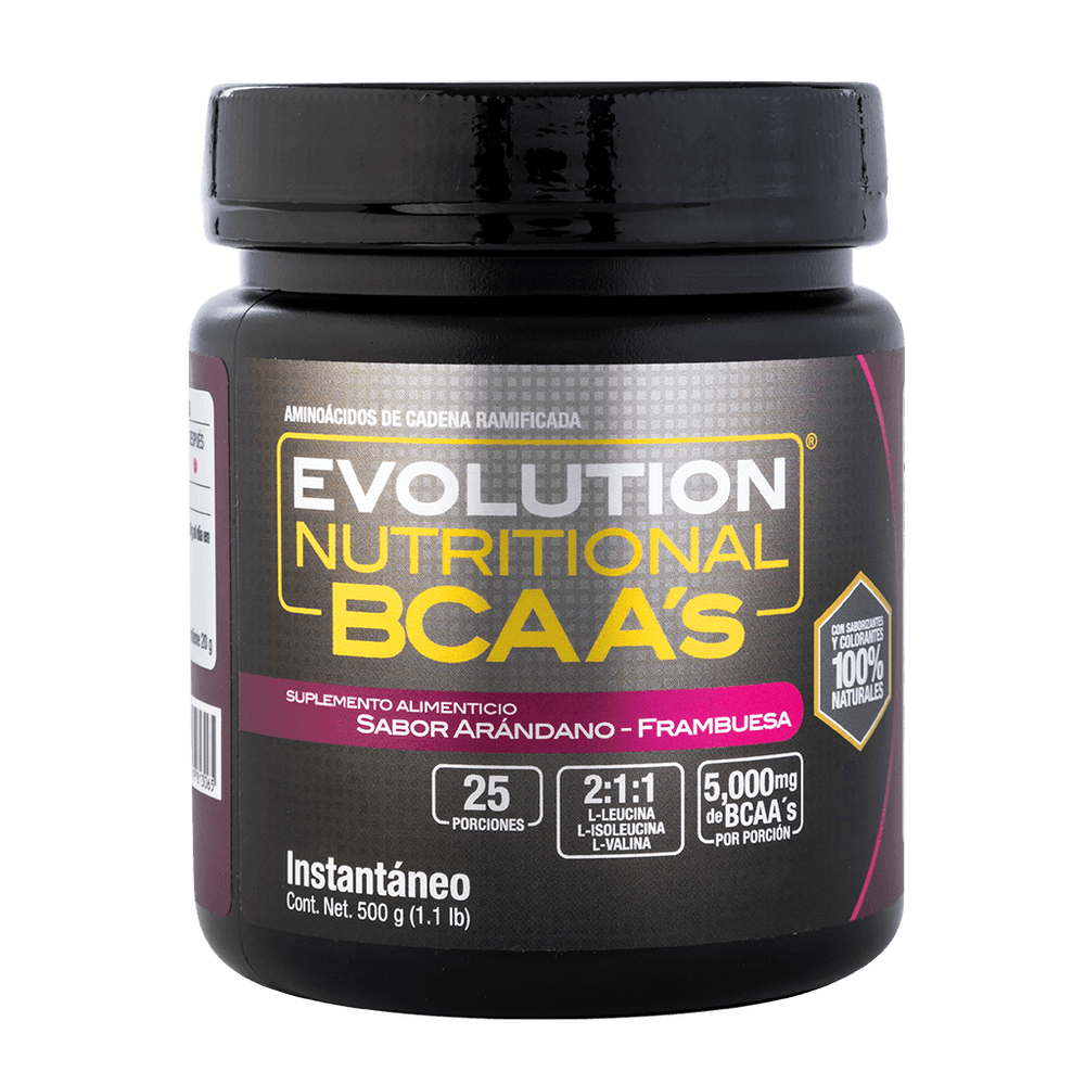 BCAA's aminoácidos Bote 500 gramos evolution