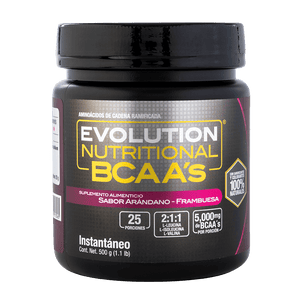 BCAA's aminoácidos Bote 500 gramos evolution