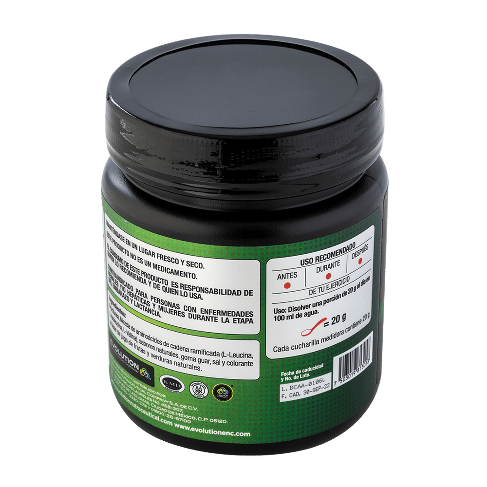 BCAA's aminoácidos Bote 500 gramos evolution