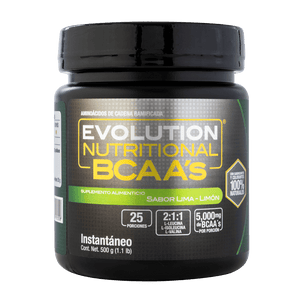 BCAAs aminoácidos Bote 500 gramos evolution