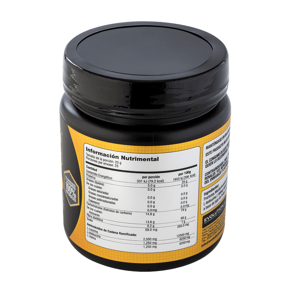 BCAA's aminoácidos Bote 500 gramos evolution