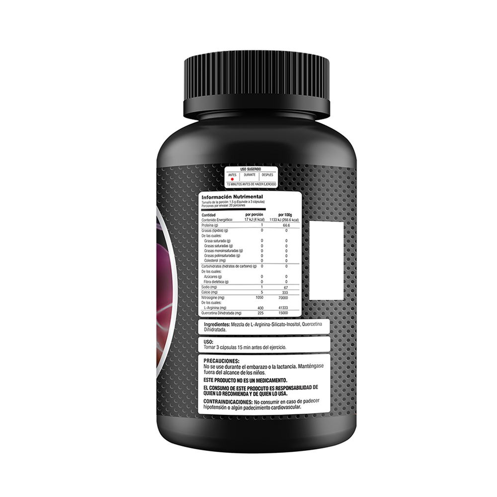 Óxido Nítrico + L-Arginina 60 cápsulas