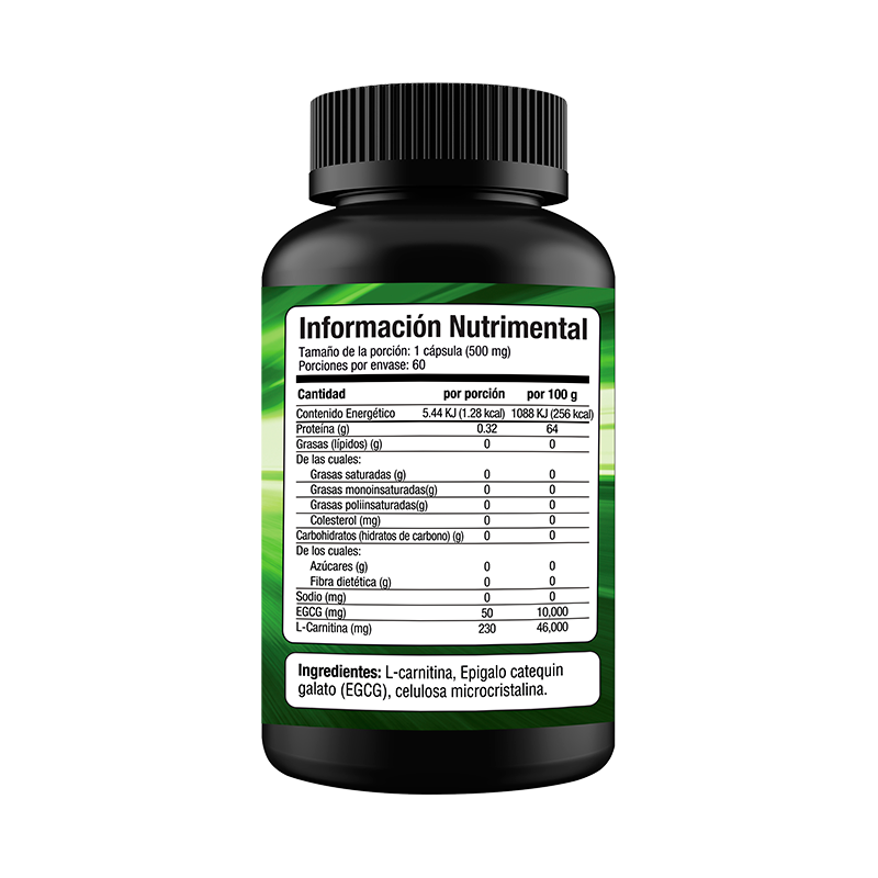 L-Carnitina + Té verde 60 cápsulas