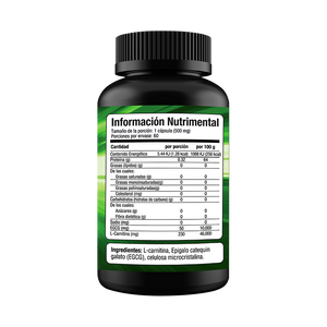 L-Carnitina + Té verde 60 cápsulas